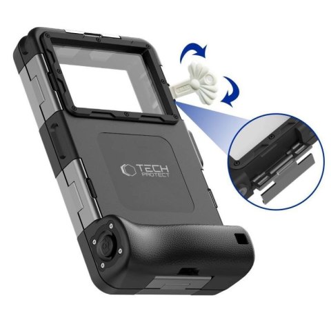 Pokrowiec Tech-Protect Waterproof Case wodoodporny IPX8 na smartfony 4.7-6.7" - czarny Tech-Protect