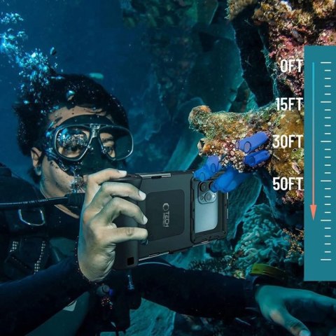 Pokrowiec Tech-Protect Waterproof Case wodoodporny IPX8 na smartfony 4.7-6.7" - czarny Tech-Protect