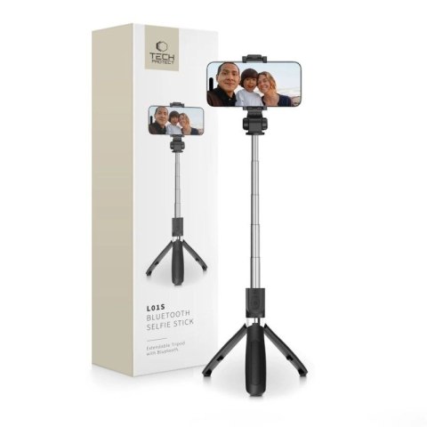 Selfie stick Tech-Protect L01S Bluetooth z tripodem do 70cm - czarny Tech-Protect
