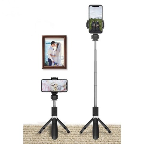 Selfie stick Tech-Protect L01S Bluetooth z tripodem do 70cm - czarny Tech-Protect