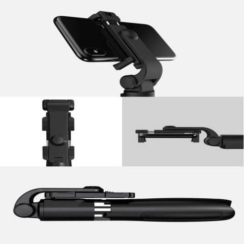 Selfie stick Tech-Protect L01S Bluetooth z tripodem do 70cm - czarny Tech-Protect