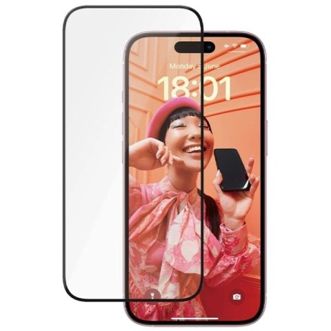 Szkło ceramiczne PanzerGlass Ceramic Protection na iPhone 15 z pozycjonerem PanzerGlass