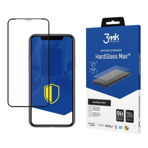 Szkło hartowane 3mk HardGlass Max Black na Apple iPhone X / XS / 11 Pro 3mk Protection