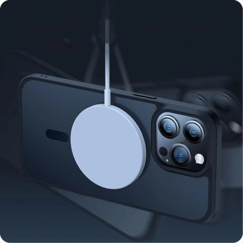 Etui Tech-Protect MagMat MagSafe na iPhone 15 Pro - przezroczysto-czarny Tech-Protect