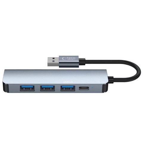HUB Tech-Protect V0 5w1 USB-A - USB-A 3.0 / 3x USB-A 2.0 / USB-C - szary Tech-Protect
