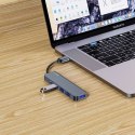 HUB Tech-Protect V0 5w1 USB-A - USB-A 3.0 / 3x USB-A 2.0 / USB-C - szary Tech-Protect