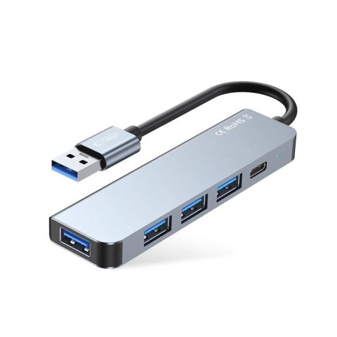 HUB Tech-Protect V0 5w1 USB-A - USB-A 3.0 / 3x USB-A 2.0 / USB-C - szary Tech-Protect