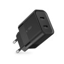 Ładowarka Tech-Protect C20W sieciowa 2x USB-C PD 20W - czarna Tech-Protect