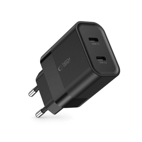 Ładowarka Tech-Protect C20W sieciowa 2x USB-C PD 20W - czarna Tech-Protect