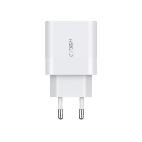 Ładowarka Tech-Protect C20W sieciowa 2x USB-C PD 20W z kablem USB-C / USB-C - biała Tech-Protect