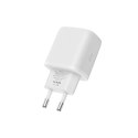 Ładowarka Tech-Protect C20W sieciowa USB-C PD 20W / USB-A QC 3.0 z kablem USB-C / Lightning - biała Tech-Protect