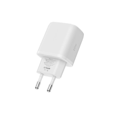 Ładowarka Tech-Protect C20W sieciowa USB-C PD 20W / USB-A QC 3.0 z kablem USB-C / USB-C - biała Tech-Protect