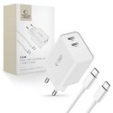 Ładowarka Tech-Protect C35W sieciowa 2x USB-C PD 35W z kablem USB-C / USB-C - biała Tech-Protect