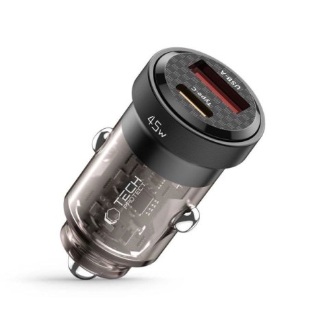 Ładowarka Tech-Protect CC45W samochodowa USB-C PD 45W / USB-A QC 3.0 - czarna Tech-Protect
