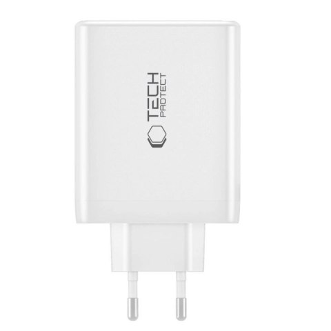 Ładowarka Tech-Protect NC100W-GAN sieciowa GaN 3x USB-C PD 100W / USB-A QC 3.0 - biała Tech-Protect