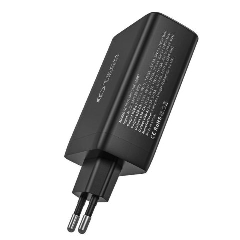 Ładowarka Tech-Protect NC100W-GAN sieciowa GaN 3x USB-C PD 100W / USB-A QC 3.0 - czarna Tech-Protect