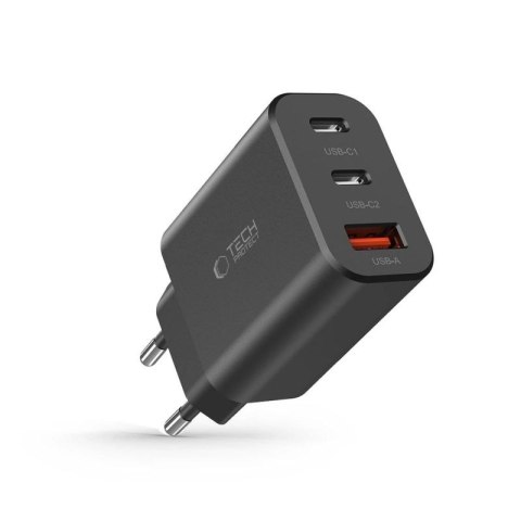 Ładowarka Tech-Protect NC30W sieciowa 2x USB-C PD 30W / USB-A QC 3.0 - czarna Tech-Protect