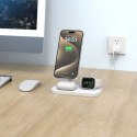 Ładowarka Tech-Protect QI15W-A22 indukcyjna MagSafe ze stojakiem 3w1 MagSafe na smartfon / Apple Watch / AirPods - biała Tech-Protect