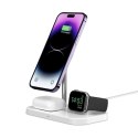 Ładowarka Tech-Protect QI15W-A22 indukcyjna MagSafe ze stojakiem 3w1 MagSafe na smartfon / Apple Watch / AirPods - biała Tech-Protect