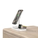 Ładowarka Tech-Protect QI15W-A22 indukcyjna MagSafe ze stojakiem 3w1 MagSafe na smartfon / Apple Watch / AirPods - biała Tech-Protect