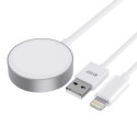 Ładowarka Tech-Protect UltraBoost 2w1 magnetyczna z kablami USB-C / Lightning do Apple Watch 1.5m - biała Tech-Protect