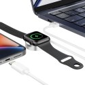 Ładowarka Tech-Protect UltraBoost 2w1 magnetyczna z kablami USB-C / Lightning do Apple Watch 1.5m - biała Tech-Protect