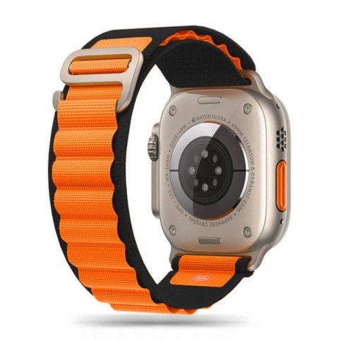 Pasek Tech-Protect Nylon Pro na Apple Watch 4 / 5 / 6 / 7 / 8 / 9 / SE / Ultra 1 / 2 (42/44/45/49 mm) - czarno-pomarańczowy Tech-Protect