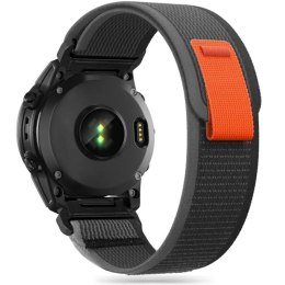 Pasek Tech-Protect Nylon na Garmin Fenix 3 / 5X / 3HR / 5X Plus / 6X / 6X Pro / 7X - czarno-pomarańczowy Tech-Protect