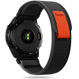 Pasek Tech-Protect Nylon na Garmin Fenix 5 / 6 / 6 Pro / 7 - czarno-pomarańczowy Tech-Protect