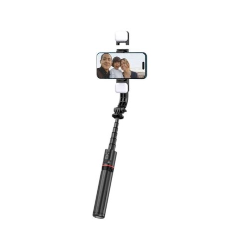 Selfie stick Tech-Protect L05S Bluetooth z tripodem do 105cm z lampą LED - czarny Tech-Protect