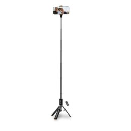Selfie stick Tech-Protect L08S Bluetooth z pilotem, tripodem do 141cm - czarny Tech-Protect