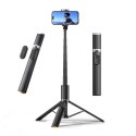 Selfie stick Tech-Protect L08S Bluetooth z pilotem, tripodem do 141cm - czarny Tech-Protect