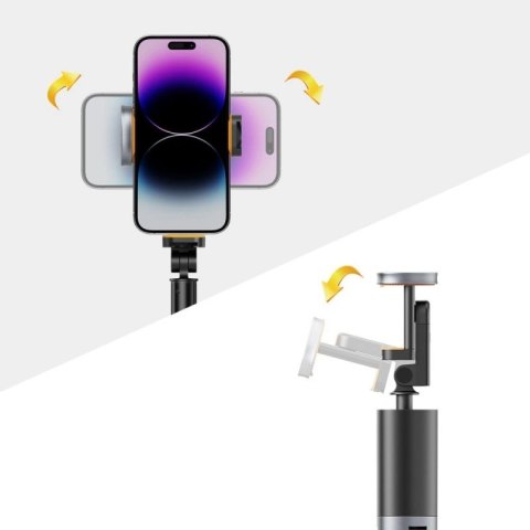 Selfie stick Tech-Protect L08S Bluetooth z pilotem, tripodem do 141cm - czarny Tech-Protect