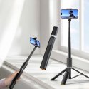 Selfie stick Tech-Protect L08S Bluetooth z pilotem, tripodem do 141cm - czarny Tech-Protect