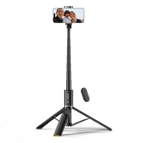 Selfie stick Tech-Protect L08S Bluetooth z pilotem, tripodem do 141cm - czarny Tech-Protect