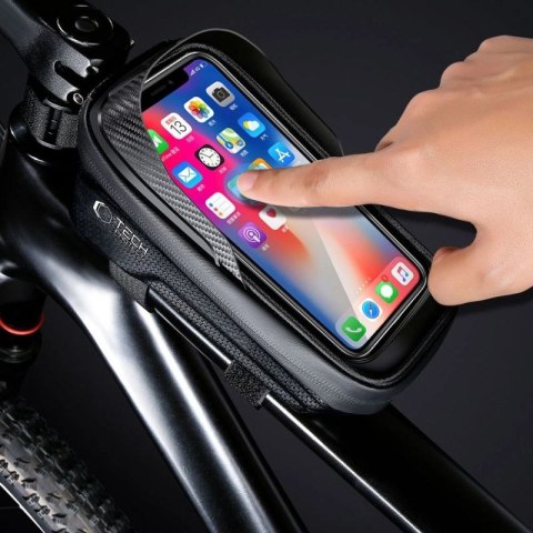 Torba Tech-Protect V2 rowerowa z miejscem na telefon 1l - czarna Tech-Protect