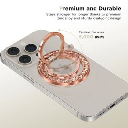 Uchwyt / ring Tech-Protect MMR200 magnetyczny z MagSafe - różowy z kryształkami Tech-Protect