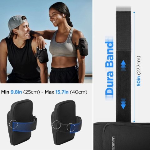 Armband Spigen Dynamic Shield A702 na ramię - czarny Spigen
