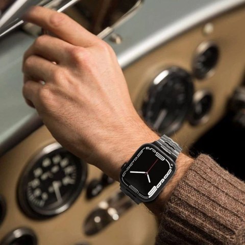 Bransoleta Tech-Protect Stainless Line na Apple Watch 4 / 5 / 6 / 7 / 8 / 9 / SE / Ultra 1 / 2 (42/44/45/49 mm) - tytanowa Tech-Protect