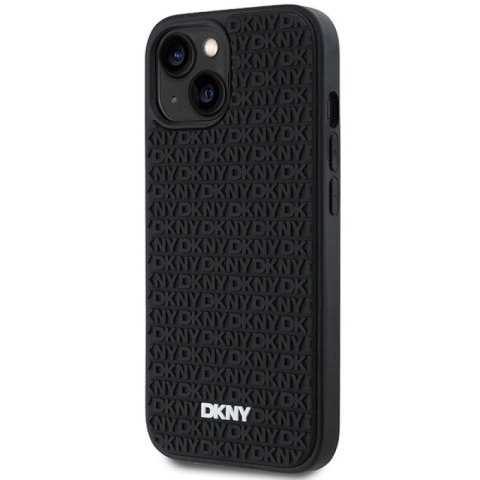 Etui DKNY 3D Rubber Repeat Pattern na iPhone 15 Plus - czarne DKNY