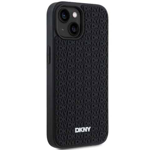 Etui DKNY 3D Rubber Repeat Pattern na iPhone 15 Plus - czarne DKNY
