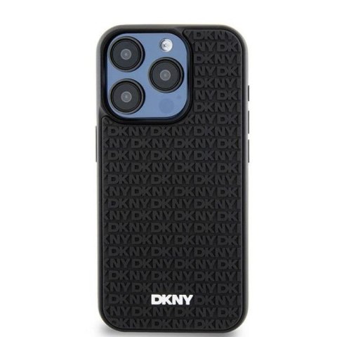 Etui DKNY 3D Rubber Repeat Pattern na iPhone 15 Pro Max - czarne DKNY