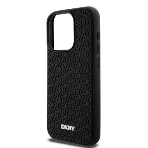 Etui DKNY 3D Rubber Repeat Pattern na iPhone 15 Pro Max - czarne DKNY