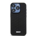 Etui DKNY 3D Rubber Repeat Pattern na iPhone 15 Pro - czarne DKNY