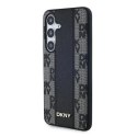 Etui DKNY Leather Checkered Mono Pattern MagSafe na Samsung Galaxy S24 - czarne DKNY