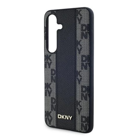 Etui DKNY Leather Checkered Mono Pattern MagSafe na Samsung Galaxy S24 - czarne DKNY