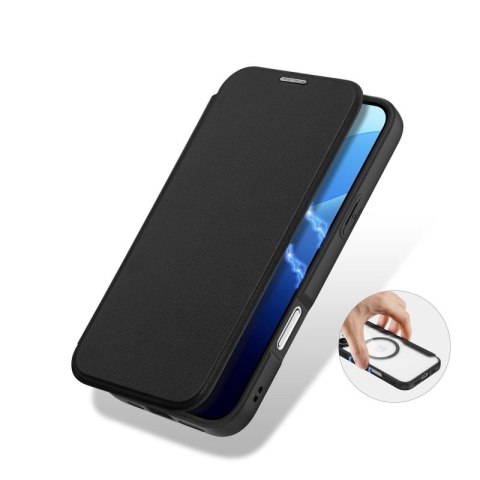 Etui Dux Ducis Skin X Pro na iPhone 16 Pro z MagSafe i klapką - czarne Dux Ducis