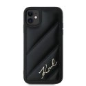 Etui Karl Lagerfeld Diagonal Quilted Script na iPhone 11 / Xr - czarne Karl Lagerfeld