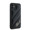 Etui Karl Lagerfeld Diagonal Quilted Script na iPhone 11 / Xr - czarne Karl Lagerfeld