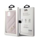 Etui Karl Lagerfeld Diagonal Quilted Script na iPhone 11 / Xr - różowe Karl Lagerfeld